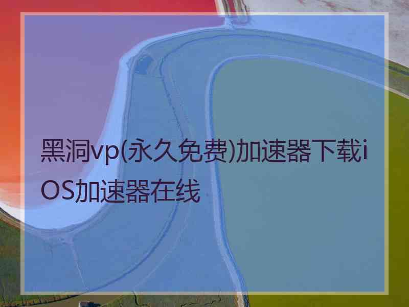 黑洞vp(永久免费)加速器下载iOS加速器在线
