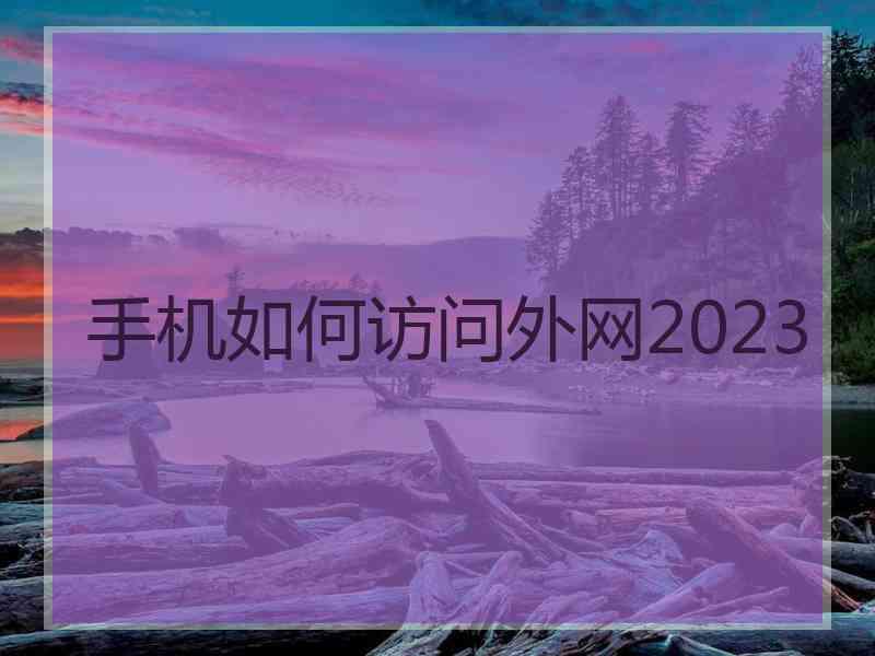 手机如何访问外网2023