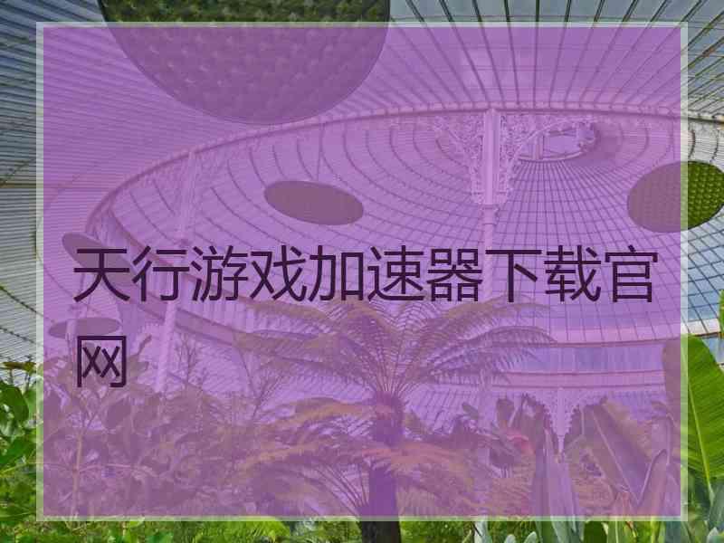 天行游戏加速器下载官网