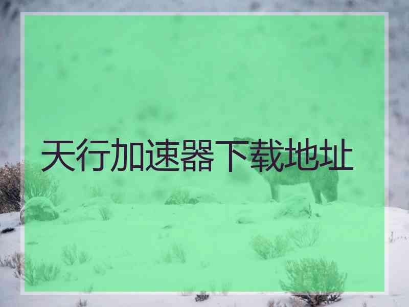 天行加速器下载地址