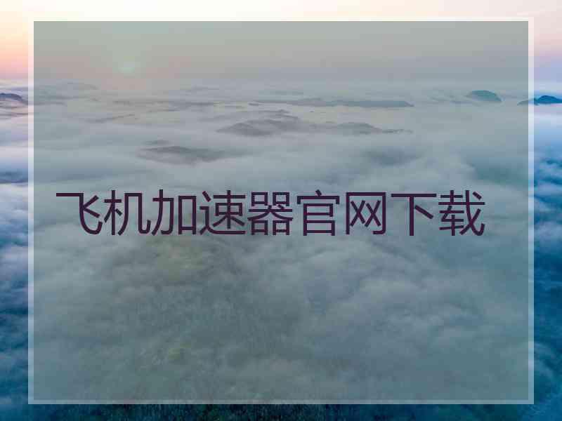 飞机加速器官网下载