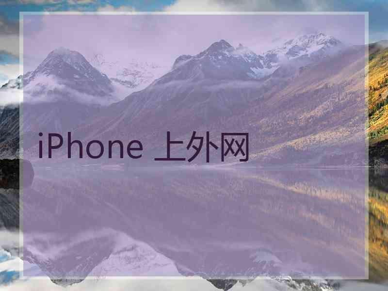 iPhone 上外网